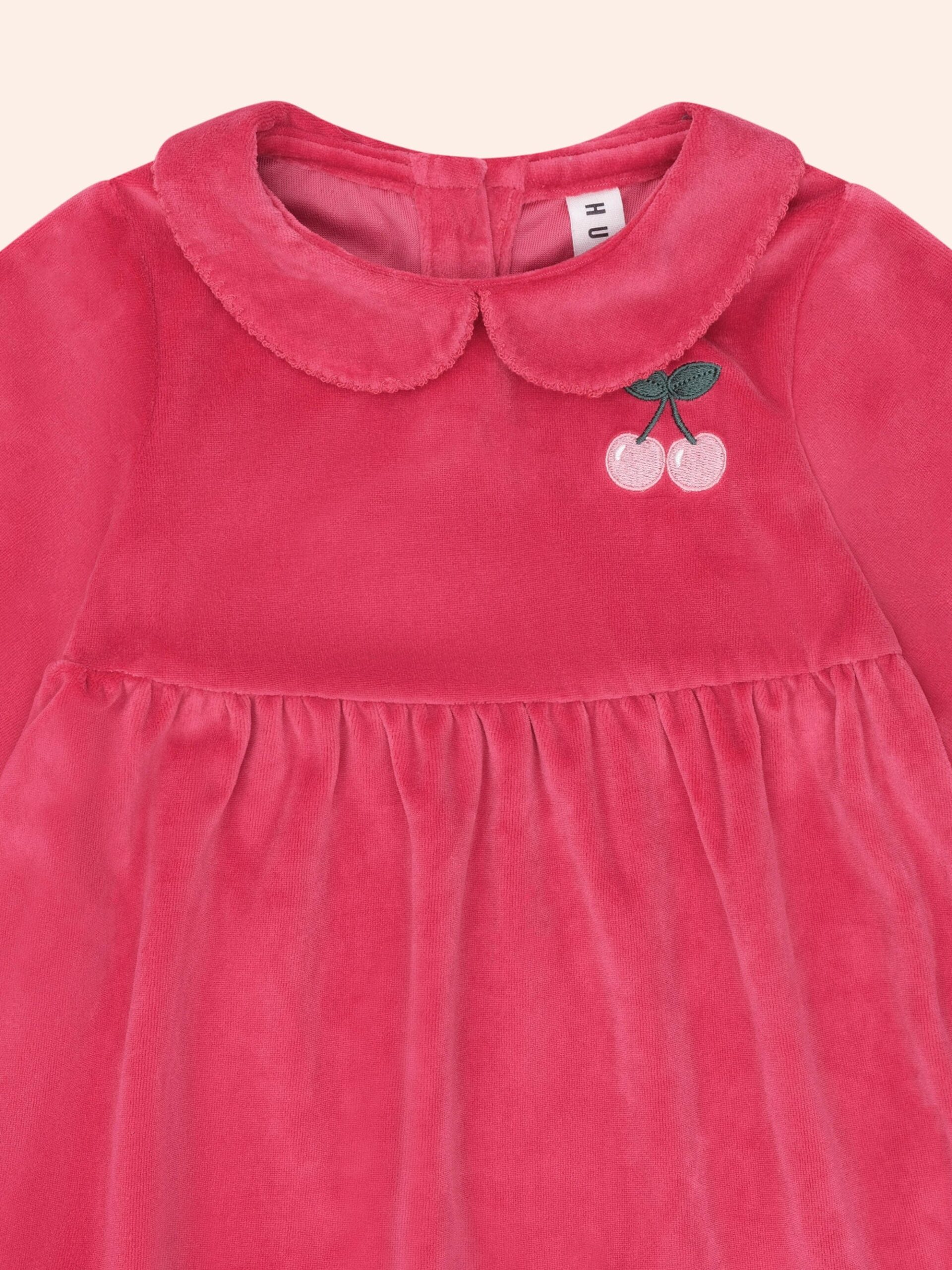 very cherry velour collar dress very cherry velour collar dress